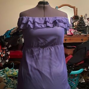 Purple Shimmery Sleeveless Dress